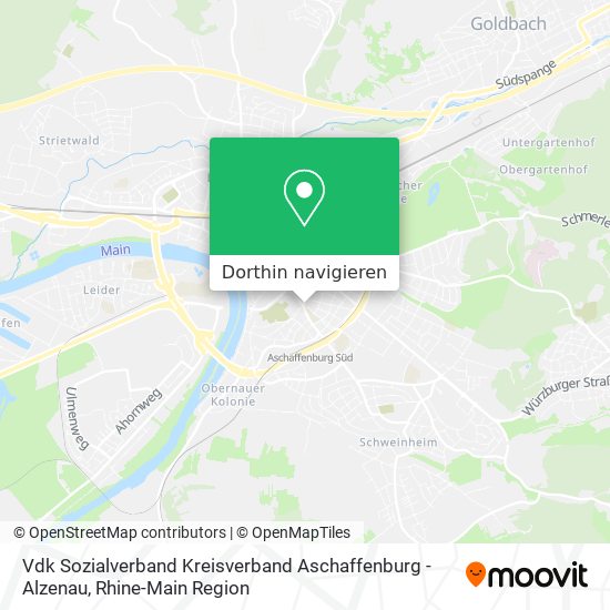 Vdk Sozialverband Kreisverband Aschaffenburg - Alzenau Karte