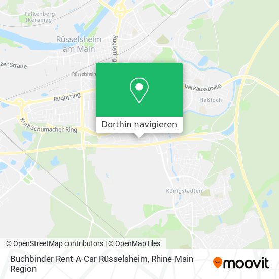 Buchbinder Rent-A-Car Rüsselsheim Karte
