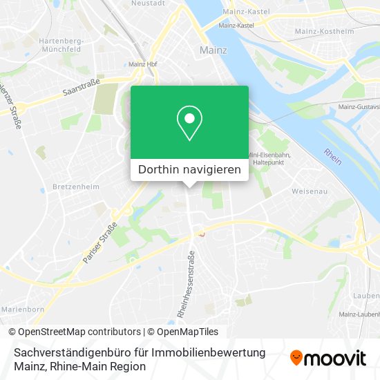 Sachverständigenbüro für Immobilienbewertung Mainz Karte