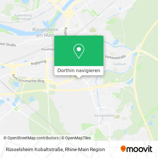 Rüsselsheim Kobaltstraße Karte