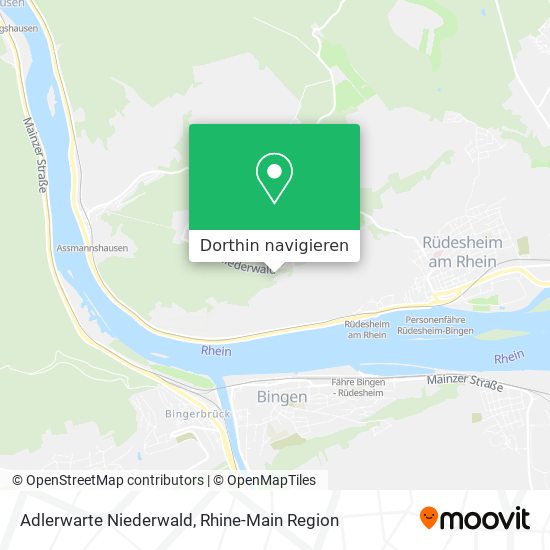 Adlerwarte Niederwald Karte