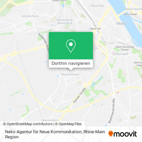 Neko Agentur für Neue Kommunikation Karte