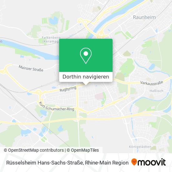 Rüsselsheim Hans-Sachs-Straße Karte