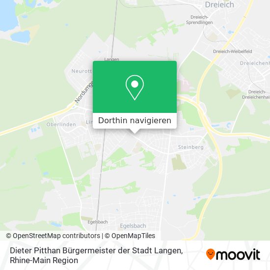 Dieter Pitthan Bürgermeister der Stadt Langen Karte
