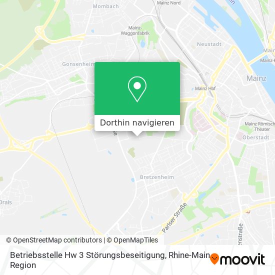 Betriebsstelle Hw 3 Störungsbeseitigung Karte