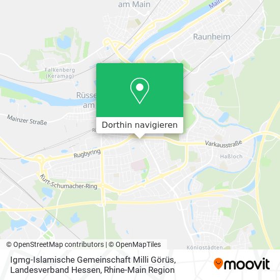 Igmg-Islamische Gemeinschaft Milli Görüs, Landesverband Hessen Karte