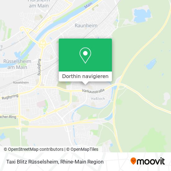 Taxi Blitz Rüsselsheim Karte