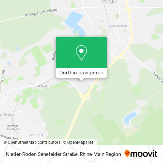 Nieder-Roden Senefelder Straße Karte