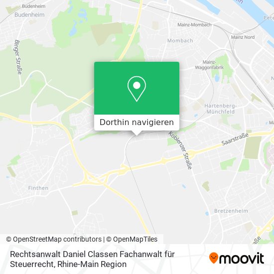Rechtsanwalt Daniel Classen Fachanwalt für Steuerrecht Karte