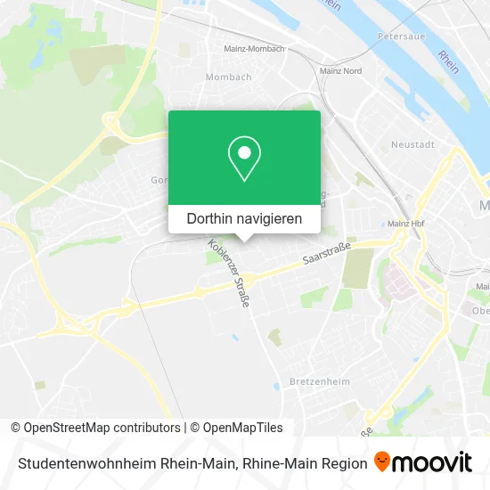 Studentenwohnheim Rhein-Main Karte