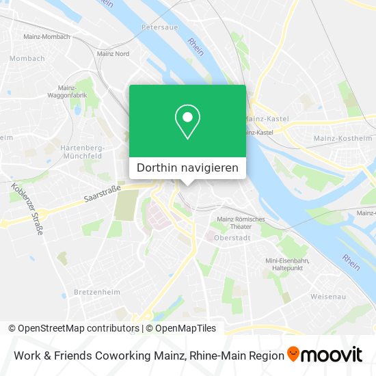 Work & Friends Coworking Mainz Karte