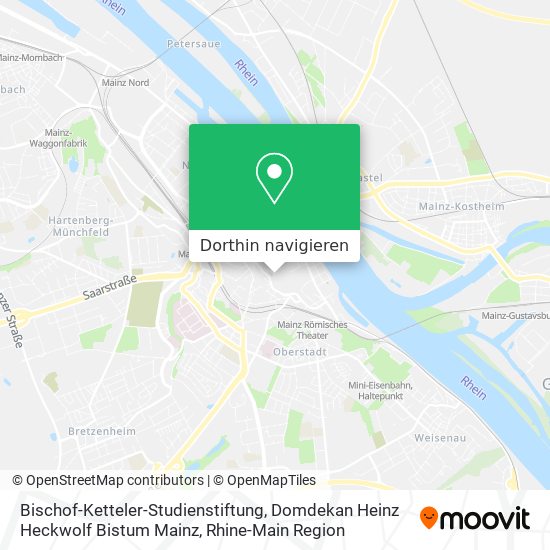 Bischof-Ketteler-Studienstiftung, Domdekan Heinz Heckwolf Bistum Mainz Karte
