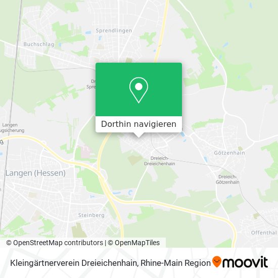 Kleingärtnerverein Dreieichenhain Karte