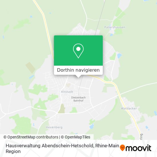 Hausverwaltung Abendschein-Hetschold Karte