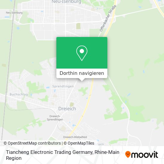 Tiancheng Electronic Trading Germany Karte