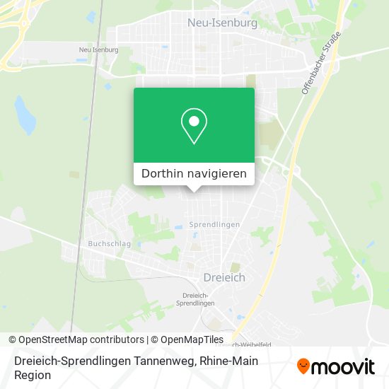 Dreieich-Sprendlingen Tannenweg Karte