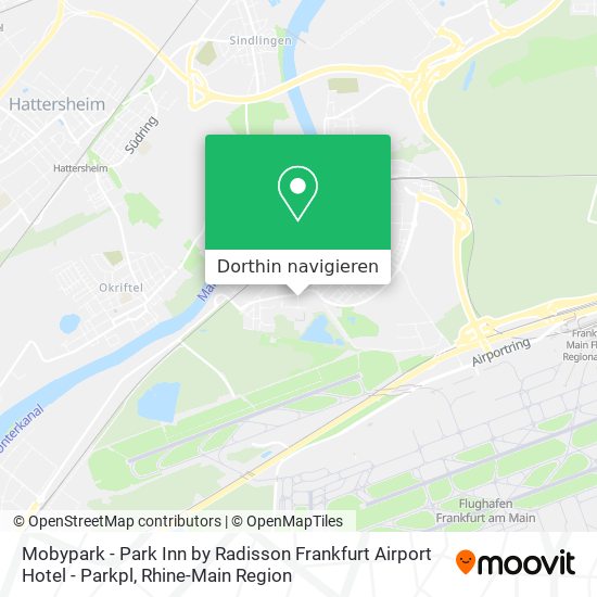 Mobypark - Park Inn by Radisson Frankfurt Airport Hotel - Parkpl Karte