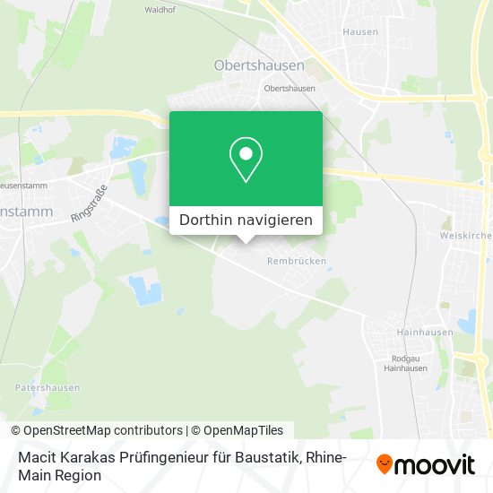 Macit Karakas Prüfingenieur für Baustatik Karte