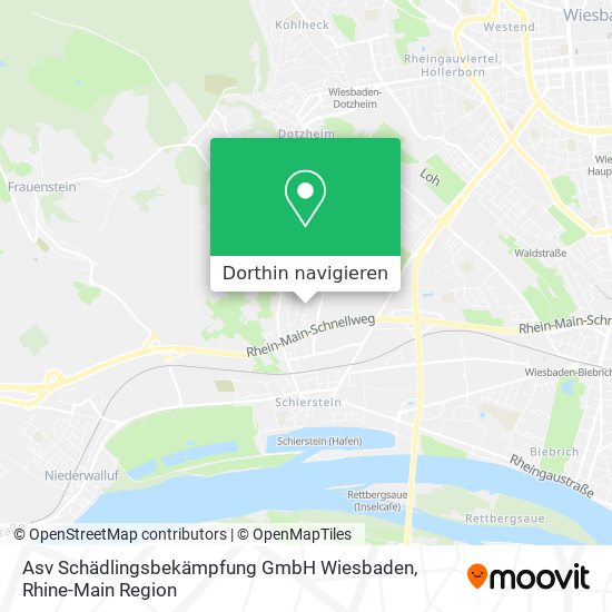 Asv Schädlingsbekämpfung GmbH Wiesbaden Karte