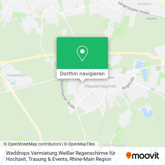 Weddrops Vermietung Weißer Regenschirme für Hochzeit, Trauung & Events Karte