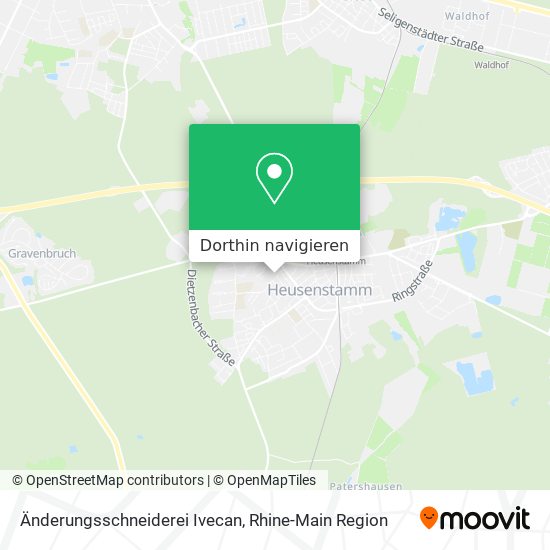 Änderungsschneiderei Ivecan Karte