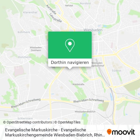 Evangelische Markuskirche - Evangelische Markuskirchengemeinde Wiesbaden-Biebrich Karte