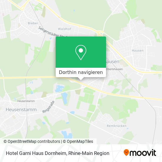 Hotel Garni Haus Dornheim Karte