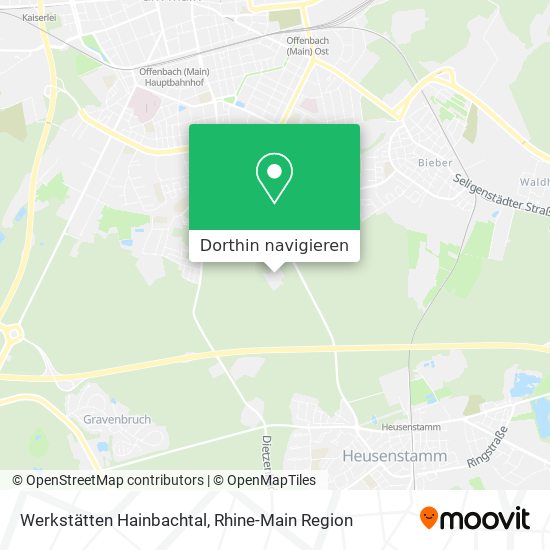 Werkstätten Hainbachtal Karte