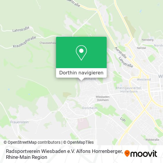 Radsportverein Wiesbaden e.V. Alfons Horrenberger Karte