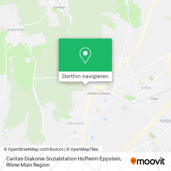 Caritas-Diakonie Sozialstation Hofheim-Eppstein Karte