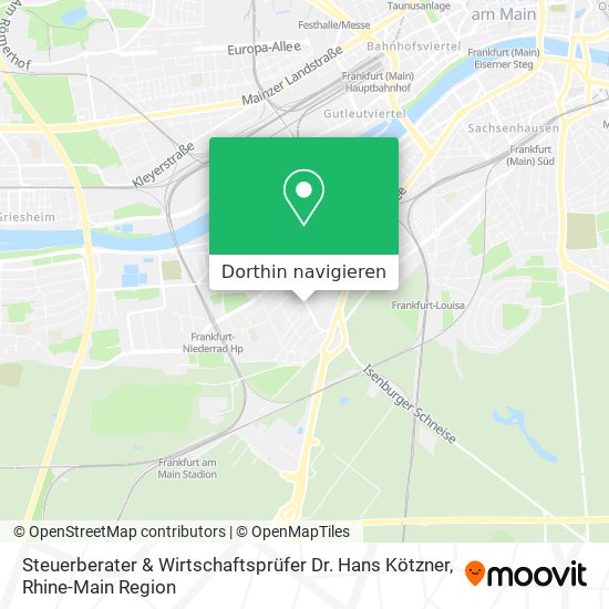 Steuerberater & Wirtschaftsprüfer Dr. Hans Kötzner Karte