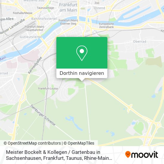 Meister Bockelt & Kollegen / Gartenbau in Sachsenhausen, Frankfurt, Taunus Karte