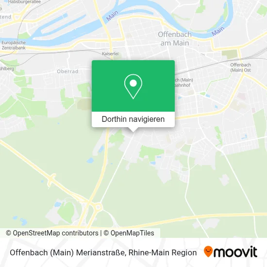Offenbach (Main) Merianstraße Karte