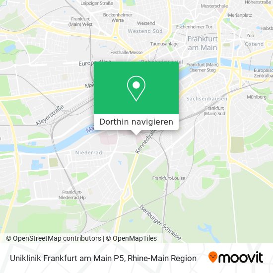 Uniklinik Frankfurt am Main P5 Karte