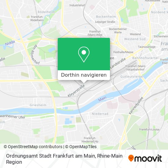 Ordnungsamt Stadt Frankfurt am Main Karte