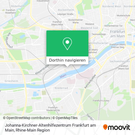 Johanna-Kirchner-Altenhilfezentrum Frankfurt am Main Karte