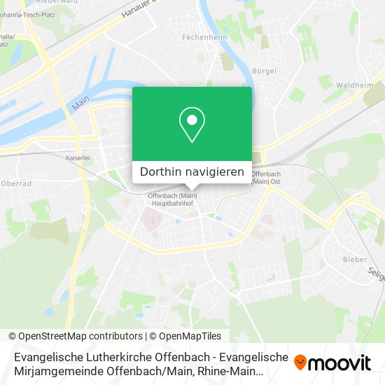 Evangelische Lutherkirche Offenbach - Evangelische Mirjamgemeinde Offenbach / Main Karte