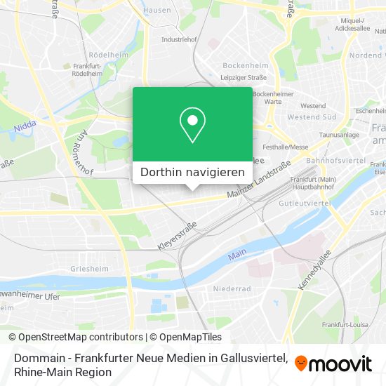 Dommain - Frankfurter Neue Medien in Gallusviertel Karte