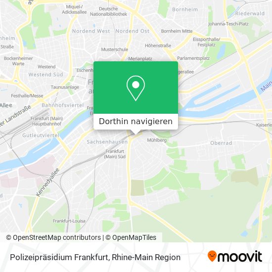 Polizeipräsidium Frankfurt Karte