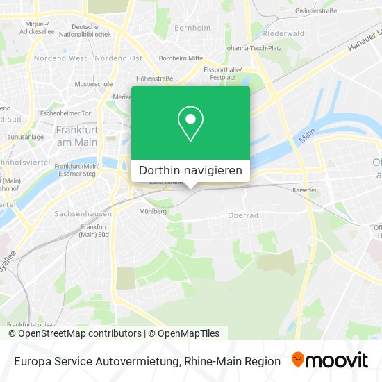 Europa Service Autovermietung Karte