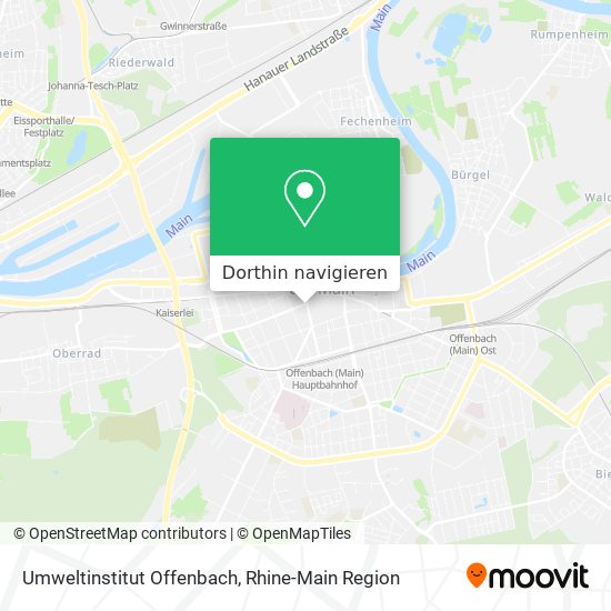 Umweltinstitut Offenbach Karte
