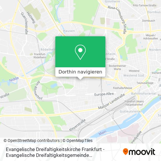 Evangelische Dreifaltigkeitskirche Frankfurt - Evangelische Dreifaltigkeitsgemeinde Frankfurt / Main Karte