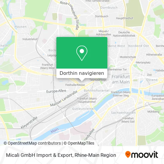 Micali GmbH Import & Export Karte