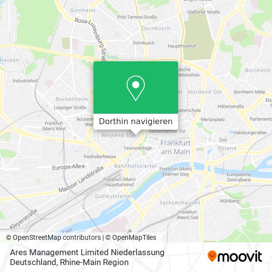 Ares Management Limited Niederlassung Deutschland Karte