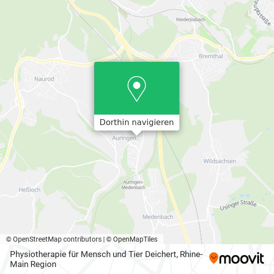 Physiotherapie für Mensch und Tier Deichert Karte