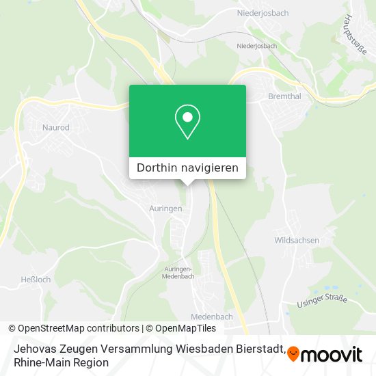 Jehovas Zeugen Versammlung Wiesbaden Bierstadt Karte