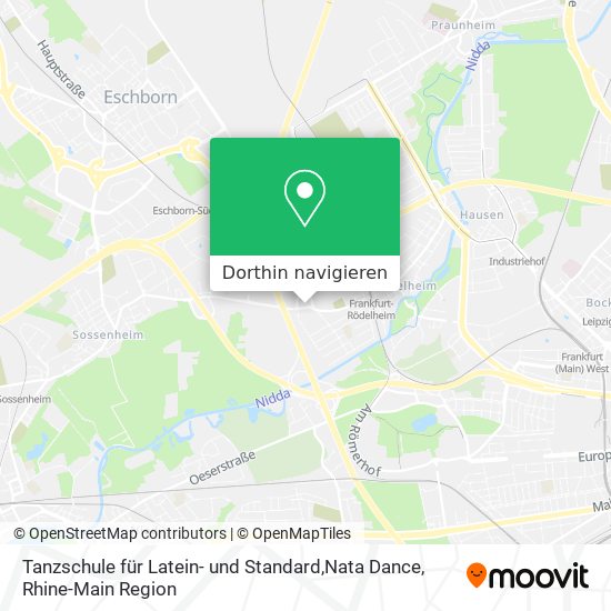 Tanzschule für Latein- und Standard,Nata Dance Karte