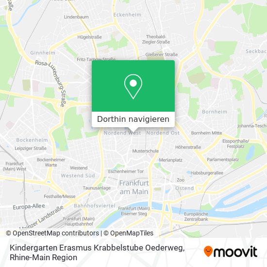 Kindergarten Erasmus Krabbelstube Oederweg Karte
