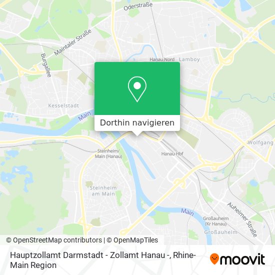 Hauptzollamt Darmstadt - Zollamt Hanau - Karte