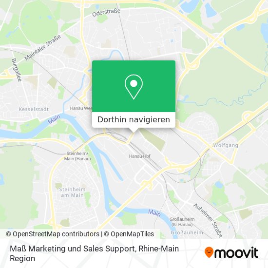 Maß Marketing und Sales Support Karte